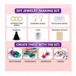 Wholesale Jewelry Resin Making <b>Kit</b> <b>MODEL</b> Pattern Keychain Craft Hard Cure UV Light Silicone Molds Tools Accessories Materials - Product Image 5