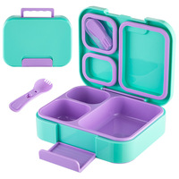 Boîte à lunch en plastique PP épaissi, améliorée, amovible, sans BPA, compatible micro-ondes et lave-vaisselle, écologique, chauffable, avec poignée et fermeture à un bouton