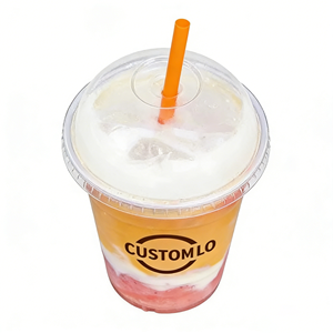 Gobelet à café à double paroi en PET avec couvercle, diamètre 90 mm, transparent, personnalisé, 16 OZ, réutilisable, fond personnalisé, logo personnalisé, 300 ML - Product Image 3