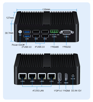Bajo consumo de energía y PC sin ventilador rentable N100 Procesador de cuatro núcleos DDR4 2,5G 4 Puerto Ethernet Mini PC para firewall