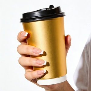 Gobelets à café jetables en papier, impression offset personnalisée, 16 oz, double paroi, pour boissons chaudes, avec logo personnalisé, vente en gros pour cafés. - Product Image 3