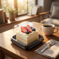 Boîtes d'emballage pour desserts en plastique PET écologiques personnalisées avec couleur et forme sur mesure, service OEM/ODM, conteneur alimentaire