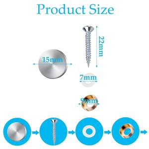 LECHEN 20 sets spiegelschroeven gepolijste dopafdekkingen decoratieve spijkers ringen meubelbeslag CNC & voor machinaal bewerkt - Product Image 2