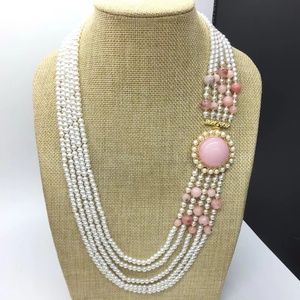 Pabrik Cina Langsung menjual mode multilapis bulat imitasi mutiara perhiasan kalung - Product Image 4