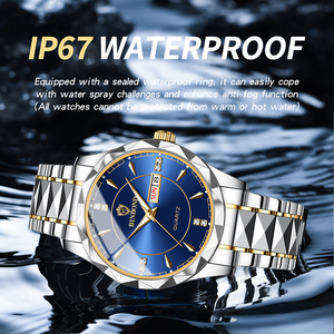 Orologio da uomo BINBOND alla moda, in <span class=keywords><strong>acciaio</strong></span> inossidabile, con calendario, al quarzo, impermeabile 3BAR, orologio di lusso. - Product Image 4