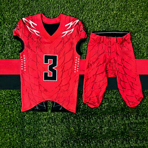 Nuevo Uniforme de Fútbol Americano 2026 Hecho a Medida, 100% Poliéster, Transpirable, con Patrón a Cuadros, Logotipo Frontal, Secado Rápido - Product Image 1