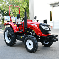 Traktor Roda Kecil Kompak Efisien Berkualitas Ekspor, Disetujui CE EPA, Dilengkapi Front End Loader dan Backhoe Digger