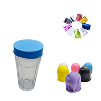Gobelet personnalisé avec logo, protège-gobelet en latex pour toutes les tailles de gobelets, avec trou pour paille, protège-boisson