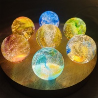Boule de cristal étoilée 3D en verre à LED, lumière colorée pour la décoration intérieure – Meilleure vente