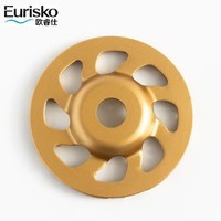 Meule diamantée pour meuleuse 5 pouces |   Disque de meuleuse d'angle de 125 mm pour le ponçage des sols en béton, le nivellement des surfaces en granit et le polissage de la pierre