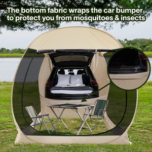 <span class=keywords><strong>Auvent</strong></span> de voiture pliable portable à l'extérieur Camping en milieu sauvage Suv <span class=keywords><strong>Van</strong></span> tente arrière - Product Image 3