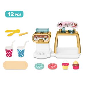 Ensemble de jeu de cuisine pour enfants, boutique de desserts en plastique avec machine à café et à boissons - Product Image 4