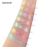 Poudre Pigmentée Multichrome SHEENBOW à Effet Holographique Intense et Irisé pour Maquillage Corporel et Fard à Paupières