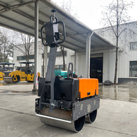 Rouleau compresseur hydraulique portatif à double tambour de 0,6 tonne pour la vente en gros