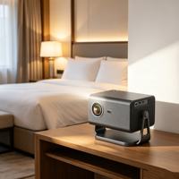 Projecteur 1080P à haute luminosité 500 ANSI, OEM ODM d'usine, projecteur vidéo portable LED LCD 1080P 4K pour cinéma maison, mise au point automatique, Android 14