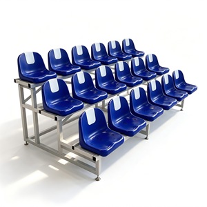 Banc de tribune en aluminium à 3 niveaux avec sièges en baquet, système de sièges portable, durable <span class=keywords><strong>et</strong></span> pliable NLP-ZKBB-R3-21 - Product Image 2