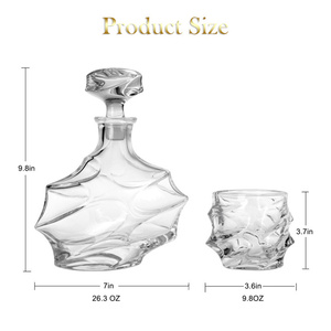 Classico design quadrato bottiglia di <span class=keywords><strong>whisky</strong></span> <span class=keywords><strong>whisky</strong></span> decanter diamante <span class=keywords><strong>whisky</strong></span> di vetro <span class=keywords><strong>set</strong></span> - Product Image 3