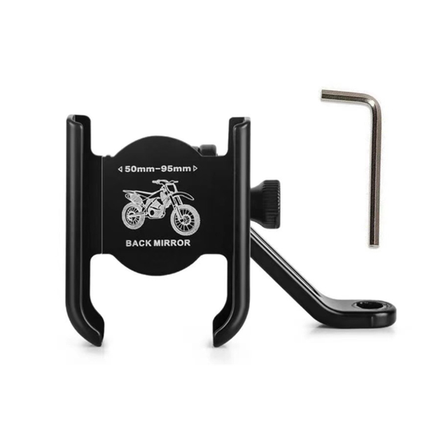 Hot Sale Aluminum Alloy Universal Adjustable Bicycle Motorcycle Rearview Mirror Waterproof Mobile Phone Stand Holder