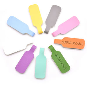 Étiquettes en cuir auto-agrippantes pour câbles sur supports métalliques pour l'identification des cordons, gestion des câbles avec multiprises derrière les bureaux et les téléviseurs - Product Image 5