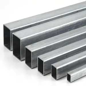 方形截面400 x 400毫米侧不同厚度镀锌碳钢管结构钢GI管