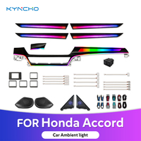 KYNCHO pour Honda Accord, kit d'éclairage ambiant LED pour voiture, 64 couleurs, éclairage intérieur automatique, contrôle par application Bluetooth