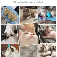 Ensemble de jouets à mâcher pour chat, trois souris en peluche réalistes, jouet pour chaton, chatnip, teaser, fournitures pour animaux de compagnie