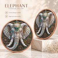 Koin Gajah Mekanik Tembaga Murni 999 5 oz, Relief Tinggi, Anti UV, Seperti Karya Seni Steampunk, Kerajinan Logam