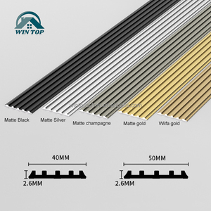 Win Top Profilé en alliage d'aluminium pour escaliers Anti Slip Stair Nosing Edge Trim Vinyl Cover Step Edge Protection Trim - Product Image 6