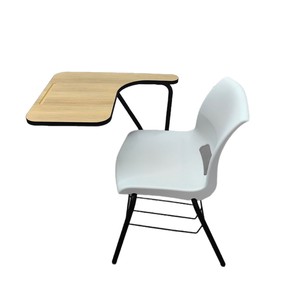 Student Desk And Chair With <b>Net</b> Basket Wood Top Metal Frame School Furniture Minimalist Design Durable For Classroom Use - Product Image 5