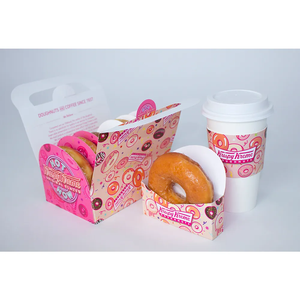 Cajas de Papel con Asa para Empacar Pasteles y Postres de Panadería Ecológica, Diseño Personalizado, para Dulces, Bagels, Donuts - Product Image 2