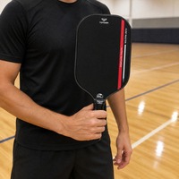 Raquette de pickleball en fibre de carbone T700 en stock, surface texturée pressée à froid, noyau en nid d'abeille, vente en gros pour adultes