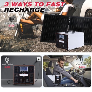 Station d'alimentation portable 200W 300W 600W 1000W 2500W 220V MPPT Batterie Lifepo4 Générateur d'énergie solaire avec lumière LED - Product Image 2