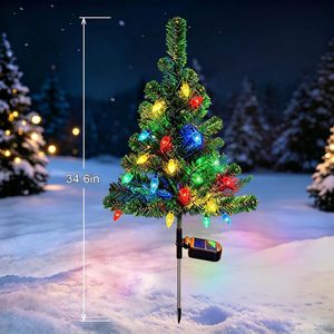 Windpnn 2Pack Solar Christmas <b>Tree</b> <b>Lights</b> Outdoor Decorations 40 <b>Led</b> Strawberry <b>Lights</b> Waterproof Garden Pathway <b>Lights</b> - Product Image 6