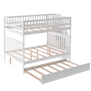 <span class=keywords><strong>Lit</strong></span> superposé moderne en bois massif avec <span class=keywords><strong>lit</strong></span> <span class=keywords><strong>gigogne</strong></span> et escalier de rangement pour chambre de garçons et de filles - Product Image 5