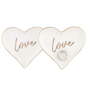 Custom Logo Jewelry Tray <b>Ceramic</b> Trinket - Heart <b>Ring</b> Dish - Product Image 6