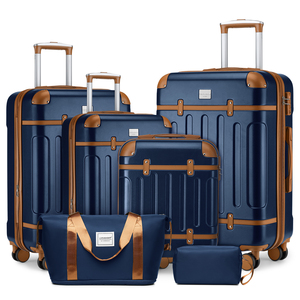 Maleta Rígida Vintage Unisex, Bolsas <span class=keywords><strong>de</strong></span> <span class=keywords><strong>Viaje</strong></span> <span class=keywords><strong>de</strong></span> Nuevo Estilo, Equipaje <span class=keywords><strong>de</strong></span> Mano Beige Expandible para la Escuela, la Familia y Vacaciones - Product Image 4