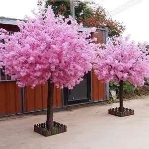 Grand <span class=keywords><strong>arbre</strong></span> artificiel de cerisier rose, plante décorative pour intérieur et extérieur, idéal pour mariages, hôtels et décoration intérieure. - Product Image 2