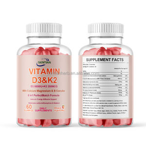 Di alta qualità 5000iu vitamina D3 K2 senza zucchero Gummies centro pieno supplemento supporta la salute del muscolo osseo adulti donne in gravidanza - Product Image 1