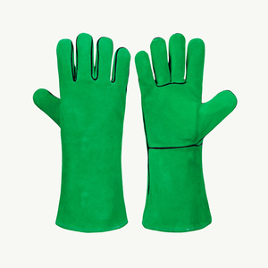 Gants de sécurité en caoutchouc vert résistants à la chaleur, 14 pouces, manchette droite, protection anti-chaleur - Product Image 1