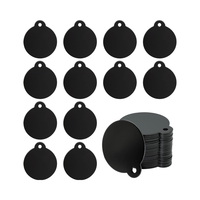 StayMax Aluminium Personnalisable Digital Animal Laser Gravure Blanks Tags Stamping Blanks 25 Pack Diamètre 1.24 Inch (Noir)