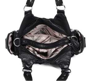 Bolso Tote Pequeño Estilo Angel Kiss para Mujer, con Cierre de Cremallera, Múltiples Bolsillos y Diseño Sólido - Product Image 5
