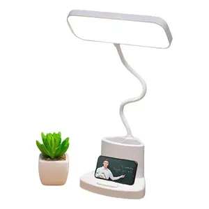 Adjustable Desk <b>Lamp</b> <b>With</b> <b>USB</b> Charging <b>Port</b>, Touch Control LED Light, 5000K Daylight, Minimalist Design, Plastic Body, 25000-Hou - Product Image 1