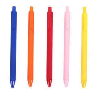 Stylos à bille à bouton-poussoir CCH Wholesale, couleur unie simple, avec stylos neutres multicolores créatifs style macaron - Product Image 5