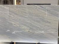 Marbre bleu et blanc naturel moderne, texture cristalline dégradée bleu-blanc, imperméable pour villa, salon, cuisine/extérieur