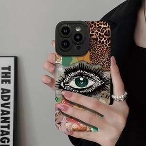 Léopard Eye Carte Impression Élève Oeil Pro Caméra Trou TPU Housse de Téléphone Portable pour Iphone 8 X Xr Xs Max 11 12 13 14 15 16 17 Pro - Product Image 3