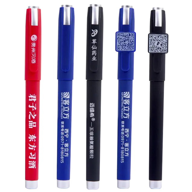 Customization gel ink pen promotion logo printing plastic ball pen adverting multi color gel pens