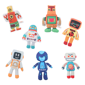 Jouets en peluche rétro pour chiens, style vintage, couineurs, plats 2D, jouets à mâcher en peluche 3D pour chiots, jouets interactifs durables pour animaux de compagnie, nouveauté - Product Image 5