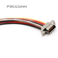 Connecteur électrique micro-rectangulaire PSCCONN J30J 25 broches, boîtier en alliage d'aluminium, connecteur micro-D conforme à la norme MIL-C-83513