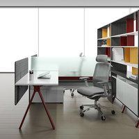 Ensemble de table de bureau en bois moderne de luxe bureau d'ordinateur de direction pour 4 personnes poste de travail modulaire pour le personnel