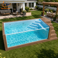 Großhandel Maßgefertigter Fiberglas-Spa Außen-Acryl-Container-Pool Piscina Garten-Familien-Kinder-Aufstellpool